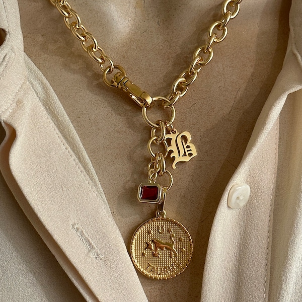 Personalized Zodiac and birth stone necklaces