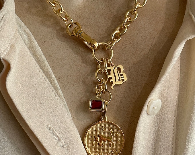 Personalized Zodiac and birth stone necklaces