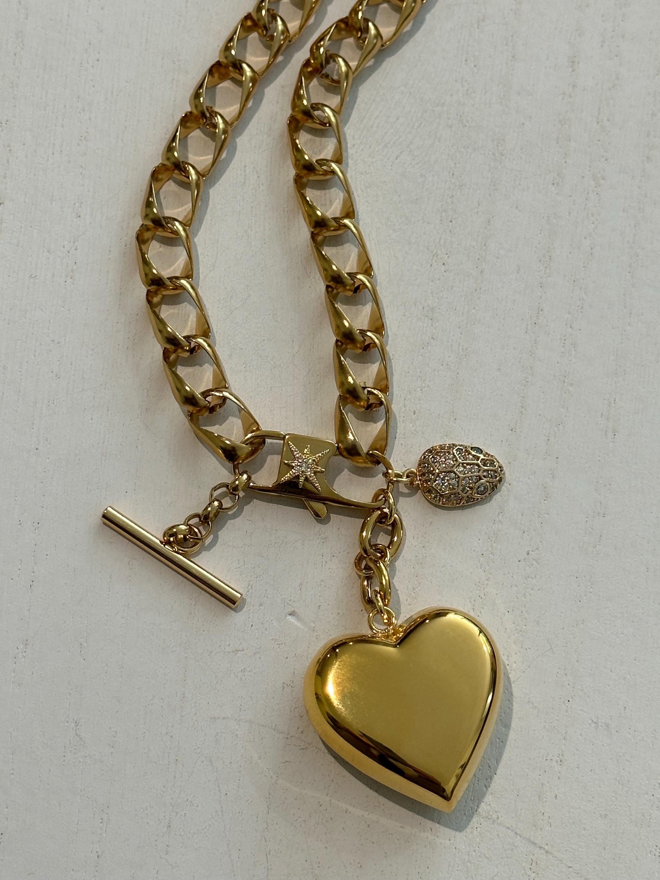Carabiner Puffy Heart Charm Necklace – Mill Rock East