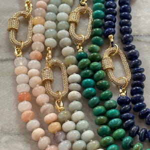 Beaded carabiner necklaces