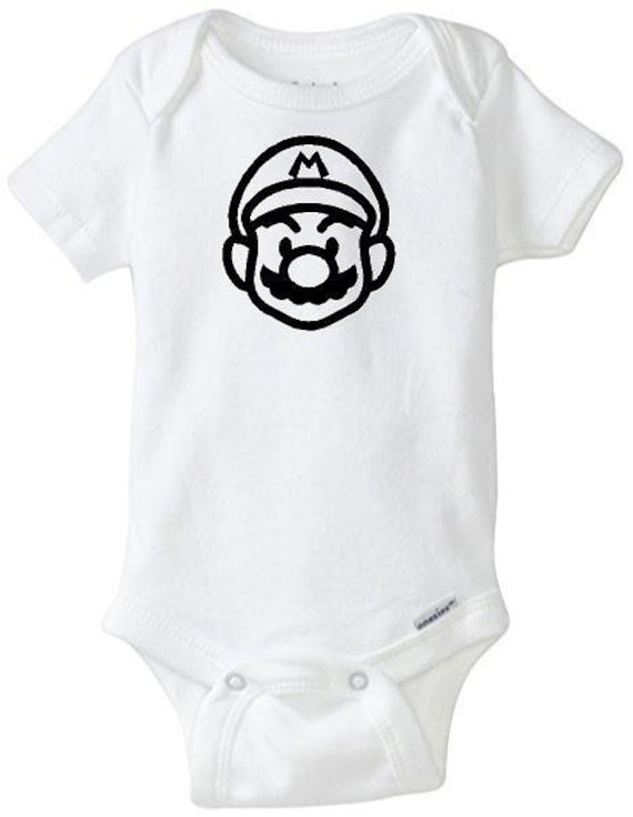super mario onesie baby