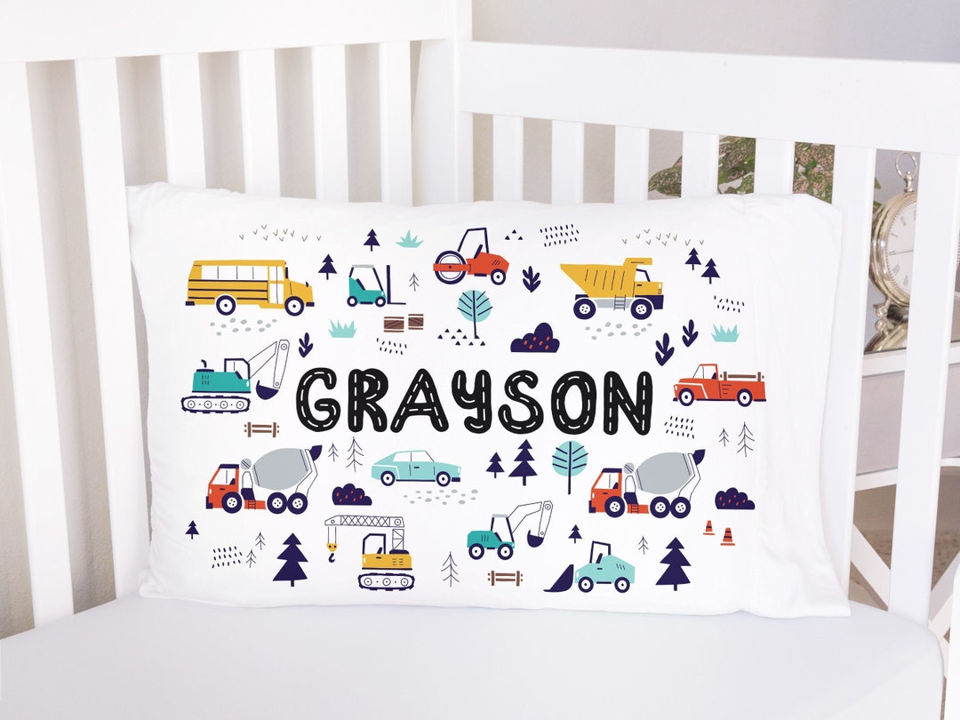 Personalized Pillow Case Pillowcase Red Farm Tractor