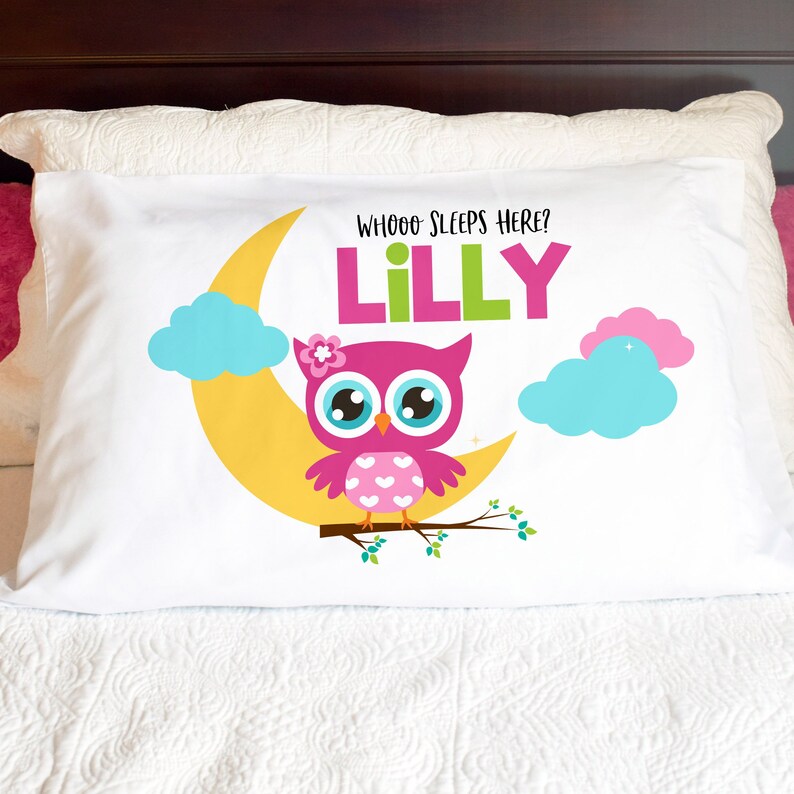 Personalized Owl Pillowcase Standard Or Toddler Size Baby Etsy