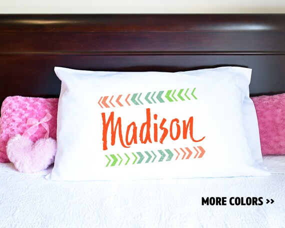 Tribal Style Name Pillowcase Personalized Kids Pillow Etsy