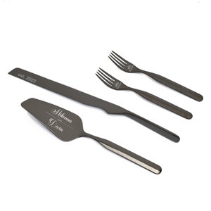 Black Diamond Cake Server Knife Forks Wedding Cake Cutter Cutting Serving Set Stainless Steel Luxury Cake Cutting Ceremony Decoration