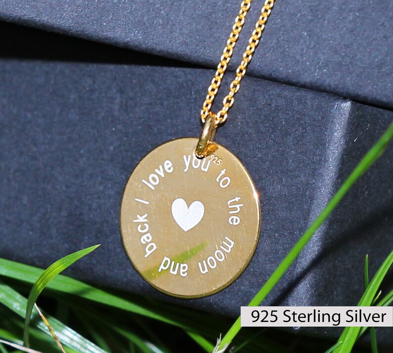 Girlfriend Necklace Personalized Jewelry Gift I love You Etsy