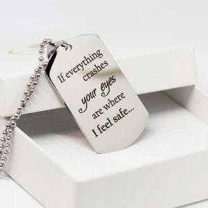 Mens Personalized Dog Tag Necklace, Husband Gift, Boyfriend Gift, Mens Necklace