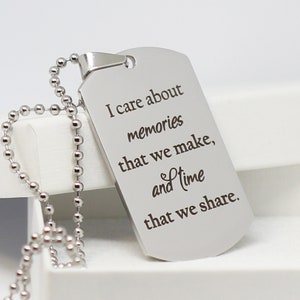 Dog Tag Necklace, Personalized Necklace for Men, Husband Gift, Engraved Necklace, Custom Dog Tags