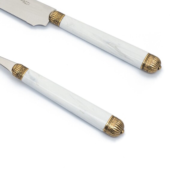 Set Tagliatorta E Paletta In Oro Rosa - Acciaio Inox Per Matrimoni, Compleanni E Feste - Foto 2