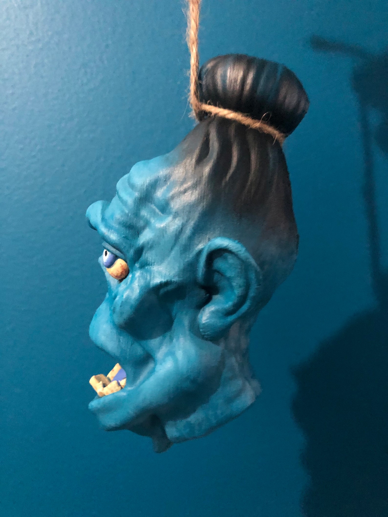 Zombie Hanging Head Shrunken head Halloween in Blue Green or Etsy