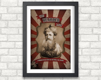 The Bearded Lady - Freak Show Poster