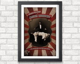 Stampa del Maestro Illusionista – Manifesto di uno spettacolo di magia d'epoca (download digitale)