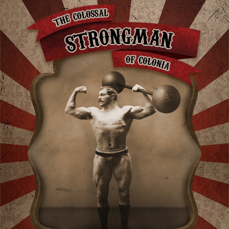 Freak Show Poster The Colossal Strongman | Etsy