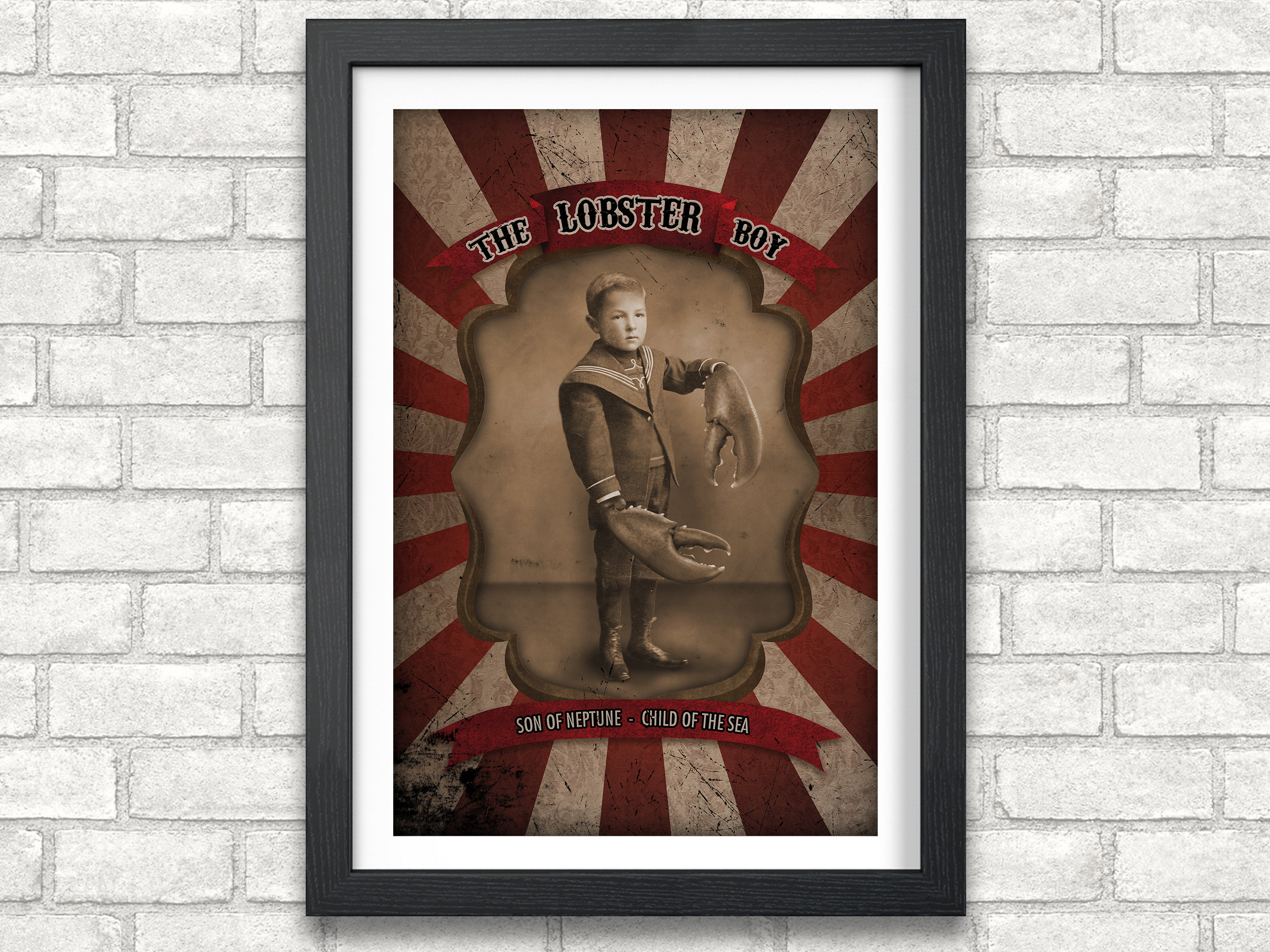 The Lobster Boy Freak Show & Crcus Poster Etsy