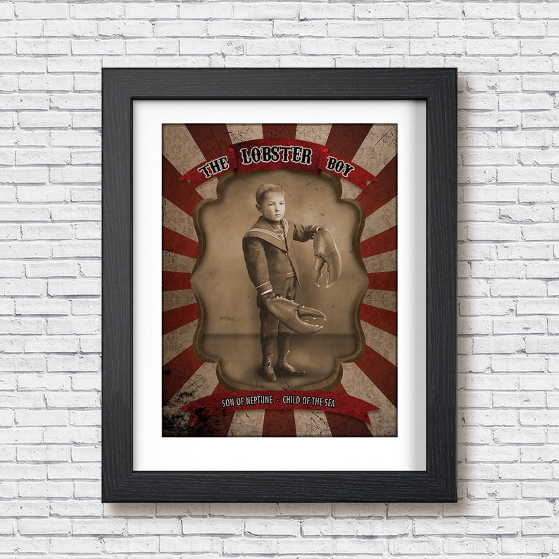 Freak Show Poster The Lobster Boy 24x32 Etsy