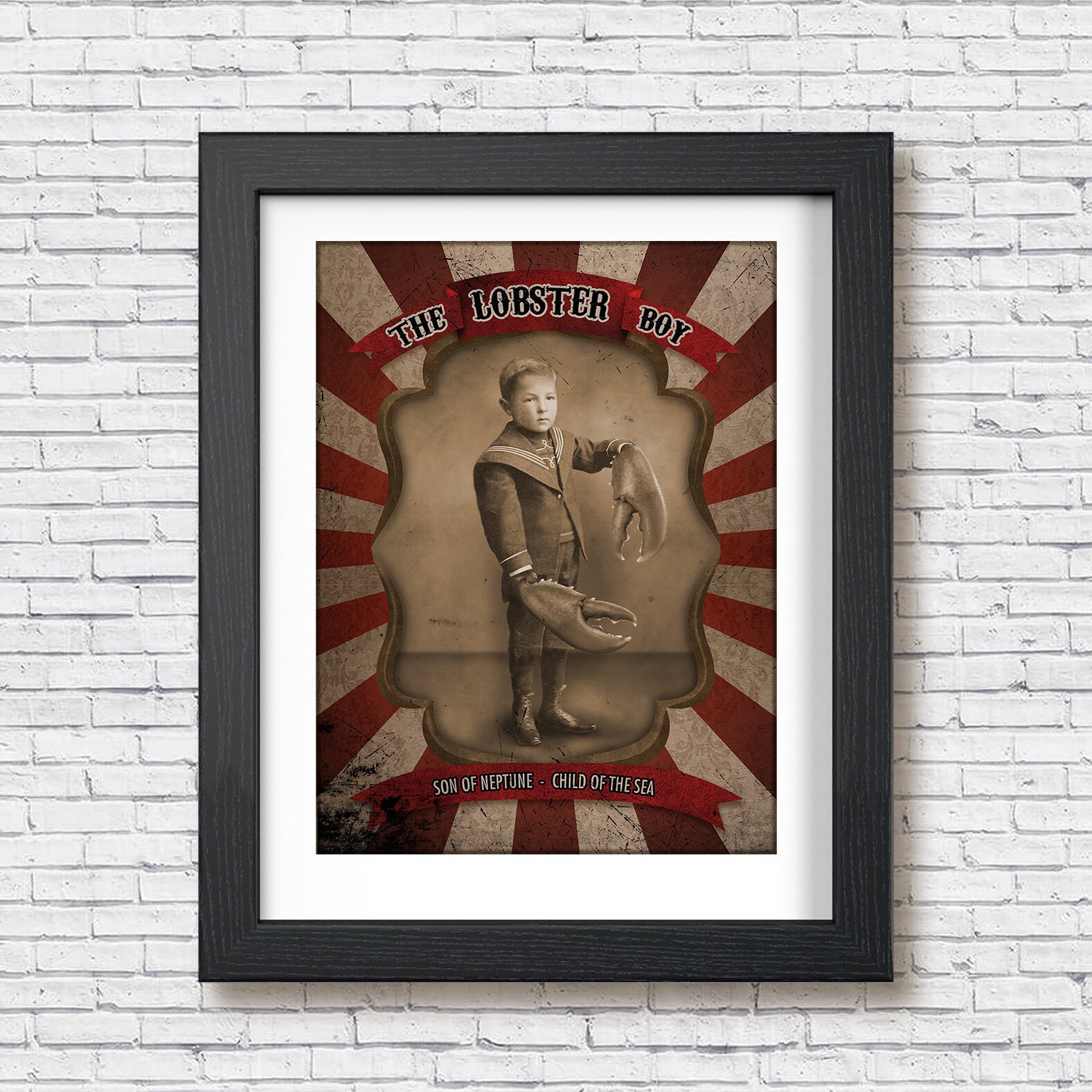 Freak Show Poster The Lobster Boy 24x32 Etsy