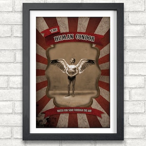 The Human Condor - Freak Show & Circus PosterWing