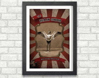 The Human Condor - Freak Show & Circus PosterWing