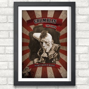 El Payaso Grumbles - Espectáculo de Freaks y Carteles de Circo