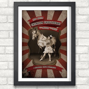 Ruby Westin - Champion Equestrienne - Freak Show & Circus Poster