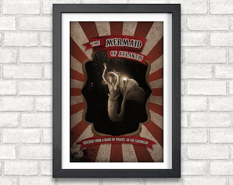 The Mermaid of Atlantis - Freak Show & Circus Poster