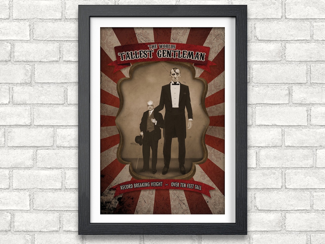 The Tallest Gentleman - Freak Show & Circus Poster - Etsy