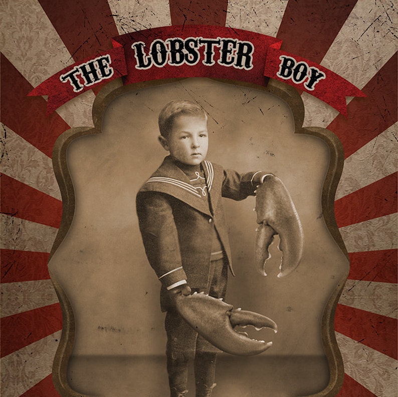 Freak Show Poster The Lobster Boy Etsy