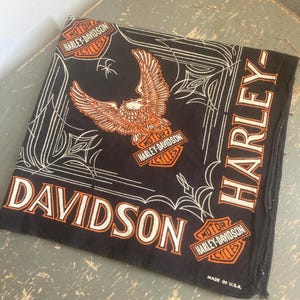 Vintage Harley Davidson Bandana - Etsy