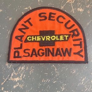 Vintage Chevrolet Saginaw MI Plant Security Patch