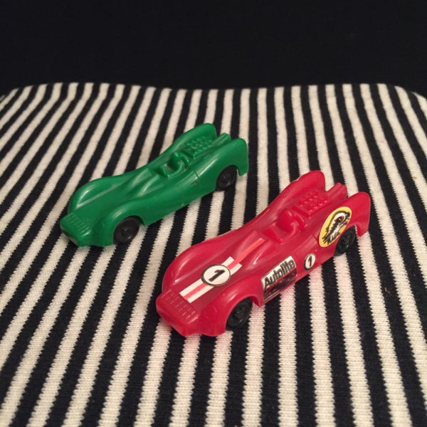 Two JVZ Co Plastic Race Cars