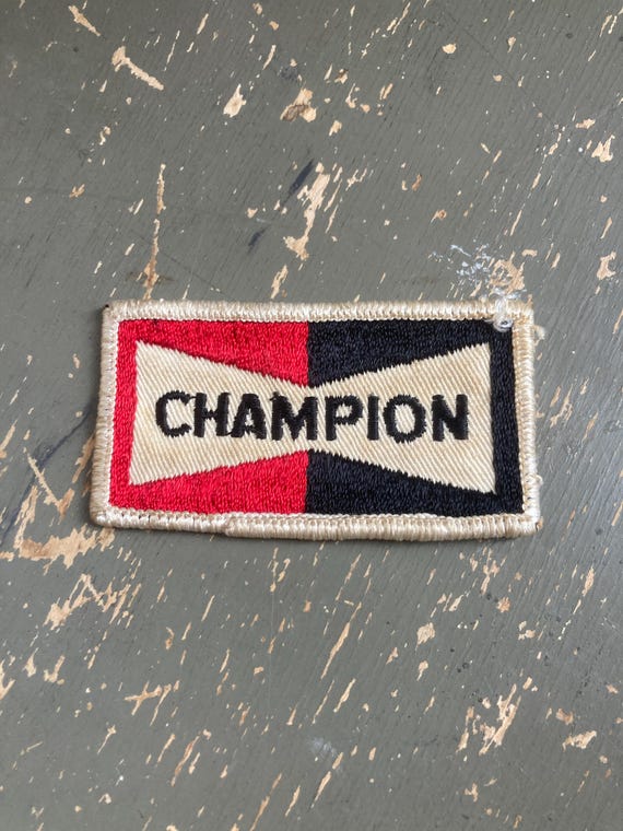 Vintage Champion Spark Plugs Patch