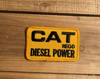 2 Patch Lot CATERPILLAR CAT REGD DIESEL POWER Embroidered Cloth Advertising 00SH 