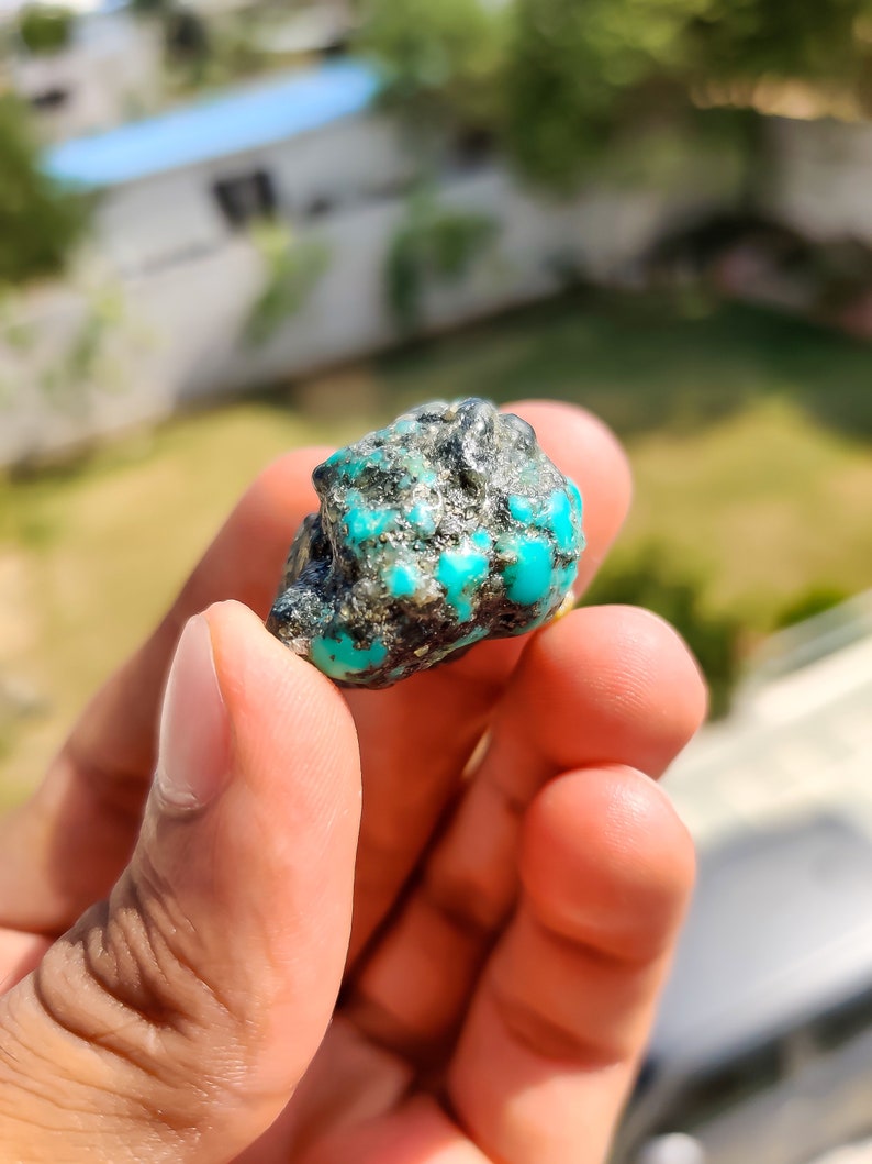 Wire Wrapping Yoga Meditation 104 Cts Natural Arizona Turquoise Rough Specimen Adorable Turquoise For Reiki Healing Jewelry Making