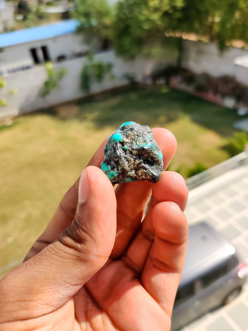 Wire Wrapping Yoga Meditation 104 Cts Natural Arizona Turquoise Rough Specimen Adorable Turquoise For Reiki Healing Jewelry Making