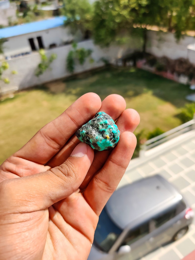 Wire Wrapping Yoga Meditation 104 Cts Natural Arizona Turquoise Rough Specimen Adorable Turquoise For Reiki Healing Jewelry Making