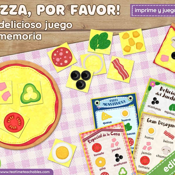 Juego de Pizza en ESPAÑOL | Juego Educativo para Niños | PDF | Juego para imprimir