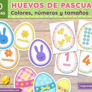Spring Matching Cards in SPANISH: Colors, Numbers and Sizes | Educational Game | PDF | Search for a Partner