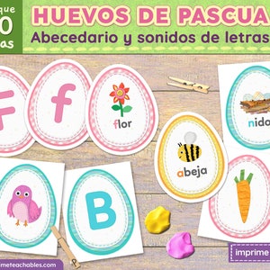 Spring Matching Cards in SPANISH: Abecedario y Sonidos de Letras | PDF | Buscar la Pareja | Juego educativo | Juego para imprimir