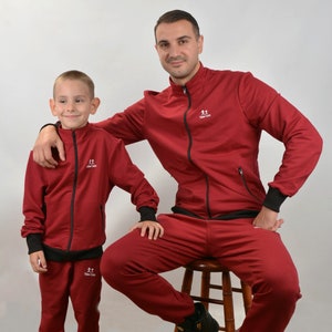 dad and son matching tracksuits