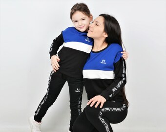 Mommy and daughter matching jogging suits shop
