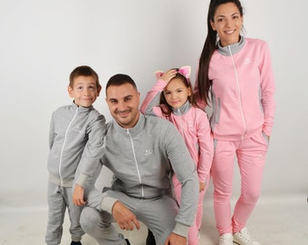 mom and daughter matching sweat suits