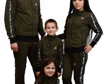 mom and son matching sweat suits
