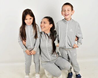 mom and son matching tracksuits