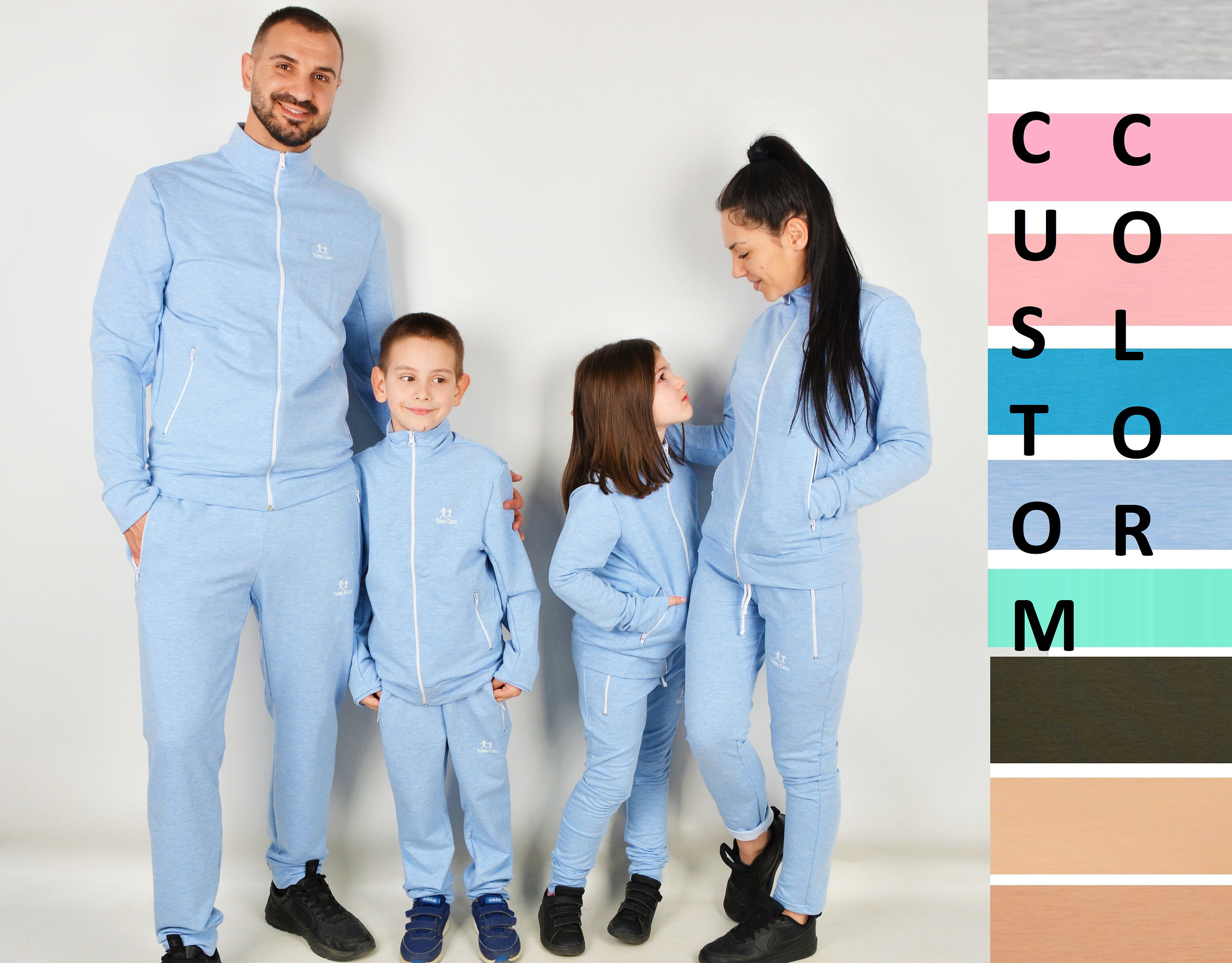 Matching family adidas tracksuits store