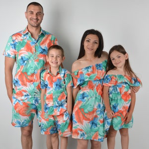 Matching Family Hawaiian Outfit, Father Son Hawaii Shirts, Mother Daughter Aloha Hawaii Dresses, Family Vacation Shirts, Aloha Cruise Shirt