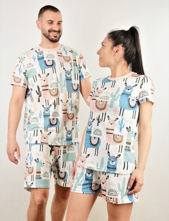 Pijama de pareja llama pijama pareja ropa para Etsy España