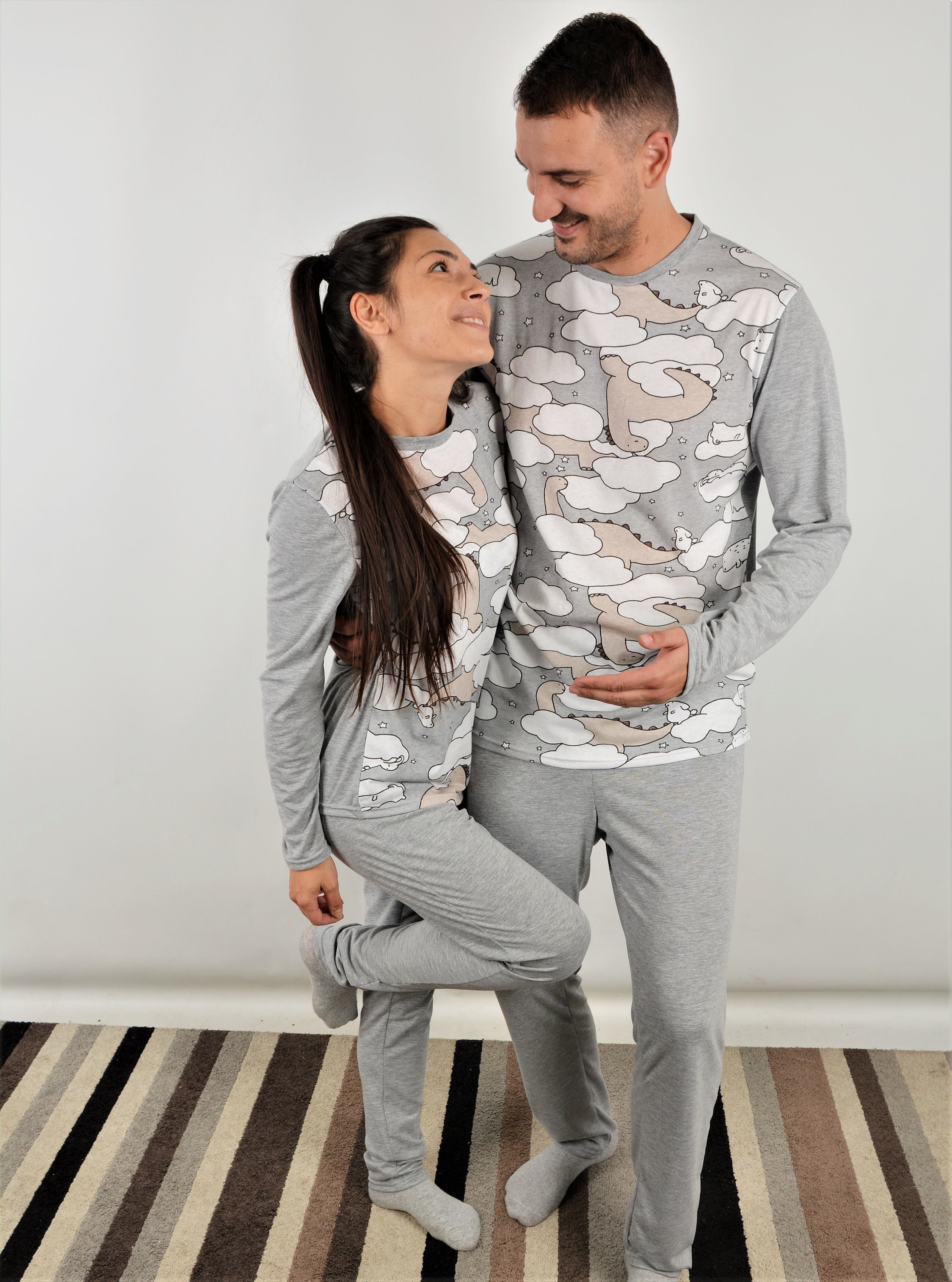Couple Pajamas His and Hers Holiday Pajama Set Couple Etsy