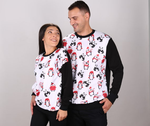 father and son matching christmas sweaters