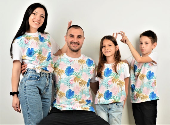 Camisas hawaianas a juego para la familia, camisas de vacaciones