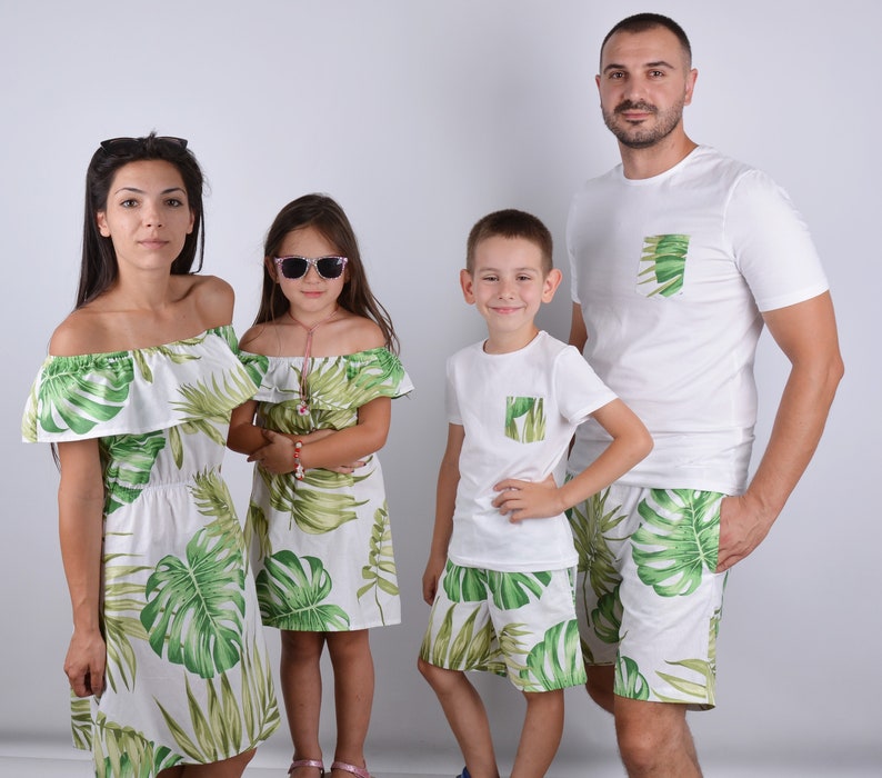 matching family tropical outfits